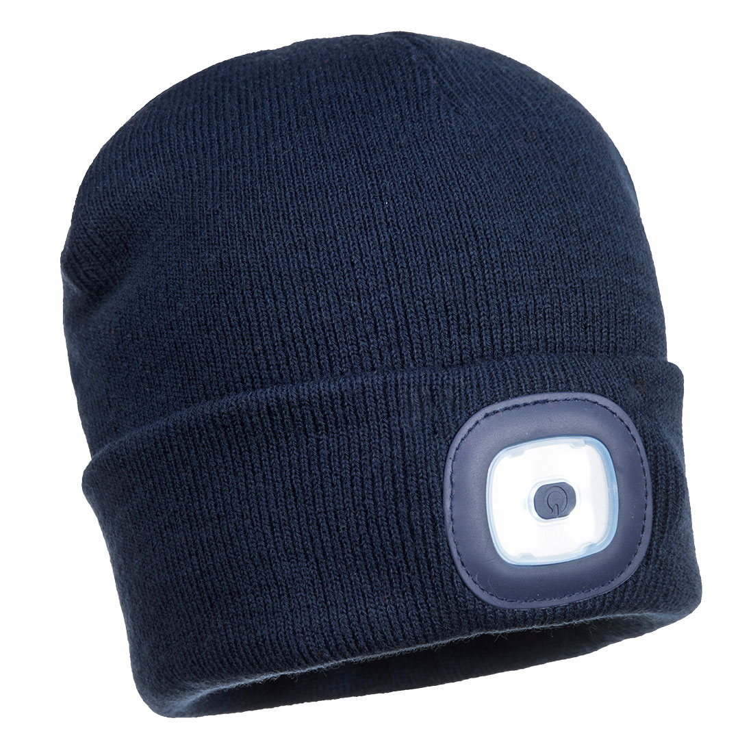 B028 Portwest® USB Rechargeable Twin LED Beanie Head Light - Navy Blue